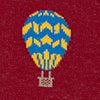 Burgundy Carded Cotton Full of Hot Air Medium-Large Sock