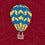 Burgundy Carded Cotton Full of Hot Air Medium-Large Sock