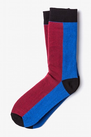 Fullerton Split Burgundy Sock