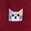 Burgundy Carded Cotton Not Kitten Around Medium-Large Sock