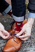 Not Kitten Around Burgundy Medium-Large Sock Photo (1)