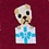 Burgundy Carded Cotton Santa's Lil' Yelpers Medium-Large Sock