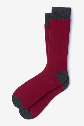 Solid Choice Burgundy Sock