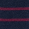 Burgundy Carded Cotton Virtuoso Stripe Medium-Large Sock