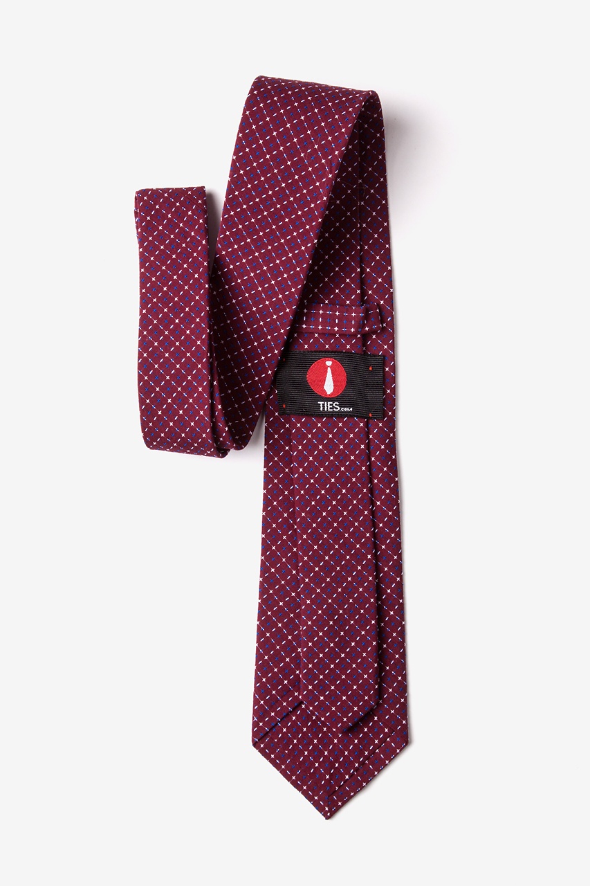 Burgundy Cotton Ashland Extra Long Tie | Ties.com