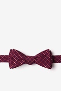 Ashland Burgundy Skinny Bow Tie Photo (0)