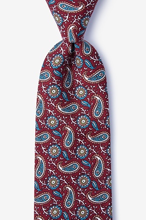 Benz Burgundy Extra Long Tie