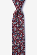 Benz Burgundy Skinny Tie Photo (0)