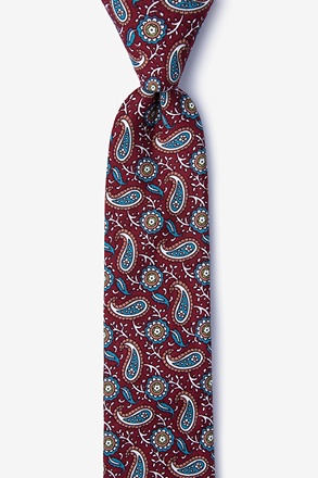 _Benz Burgundy Skinny Tie_