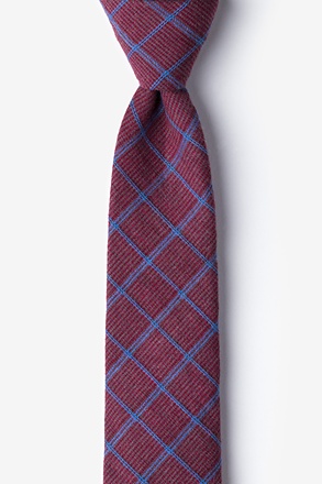 _Bisbee Burgundy Skinny Tie_
