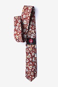 Brook Burgundy Skinny Tie Photo (1)