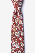 Brook Burgundy Skinny Tie Photo (0)