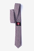 Clayton Burgundy Skinny Tie Photo (1)