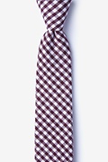 Clayton Burgundy Skinny Tie Photo (0)