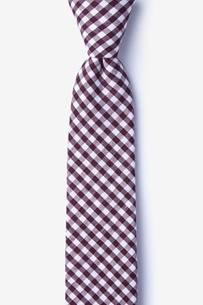 Clayton Burgundy Skinny Tie
