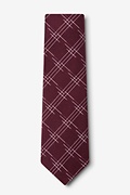 Escondido Burgundy Extra Long Tie Photo (1)