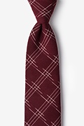 Escondido Burgundy Extra Long Tie Photo (0)