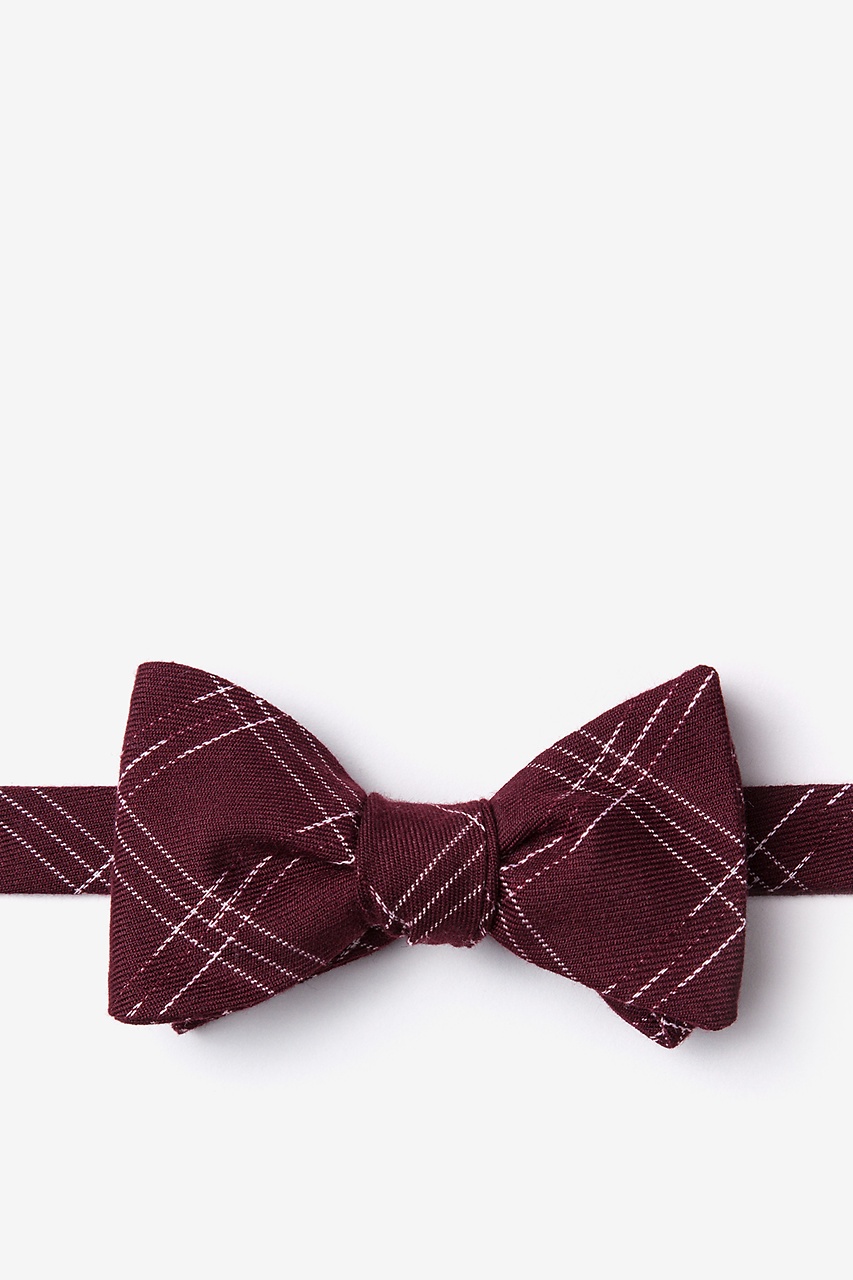 Escondido Burgundy Self-Tie Bow Tie Photo (0)