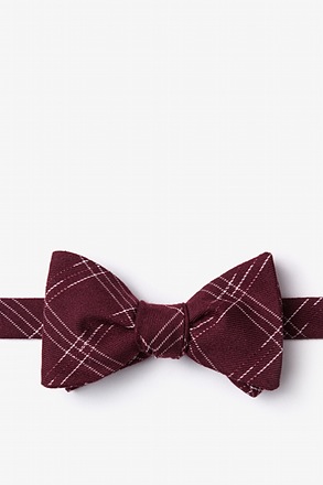 Escondido Burgundy Self-Tie Bow Tie