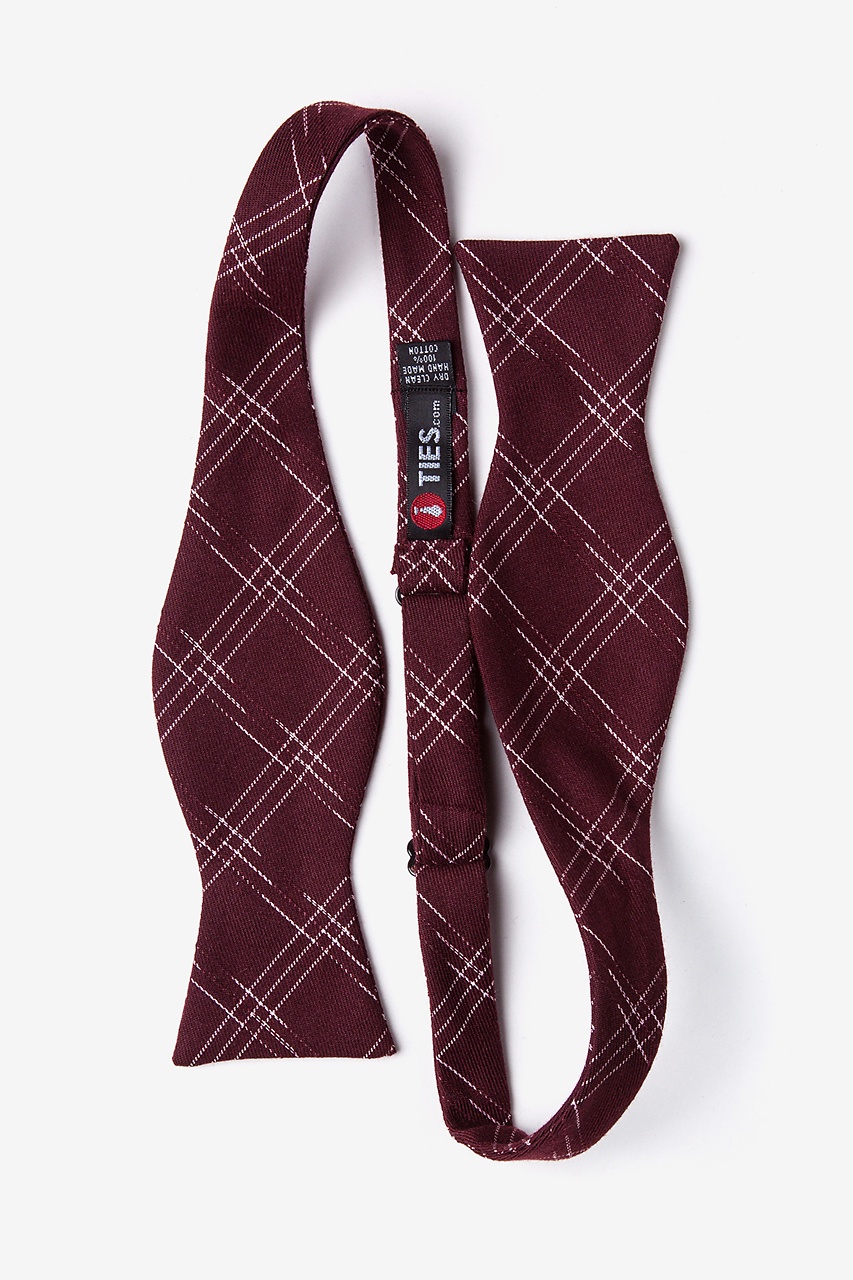 Escondido Burgundy Self-Tie Bow Tie Photo (1)