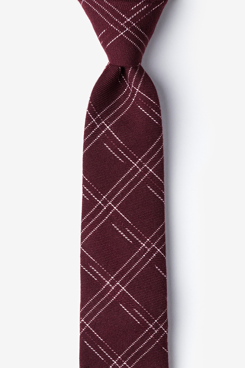 burgundy skinny ties
