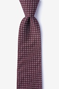 Fayette Burgundy Extra Long Tie Photo (0)