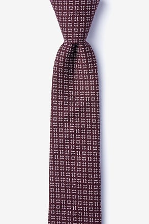 Fayette Burgundy Skinny Tie