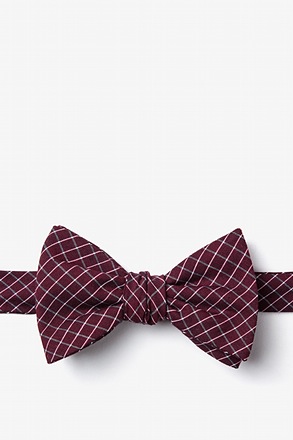 Holbrook Burgundy Self-Tie Bow Tie