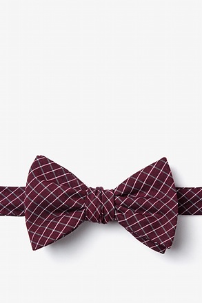 _Holbrook Burgundy Self-Tie Bow Tie_