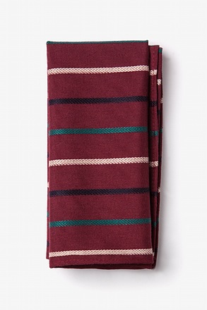 Houston Burgundy Pocket Square
