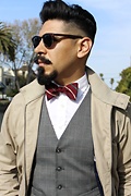 Houston Burgundy Self-Tie Bow Tie Photo (2)