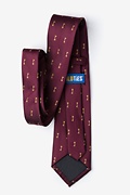 Antique Keys Burgundy Extra Long Tie Photo (2)