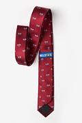 Bicycles Burgundy Skinny Tie Photo (1)