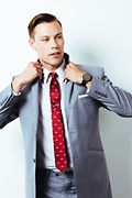 Bicycles Burgundy Skinny Tie Photo (2)