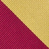 Burgundy Microfiber Burgundy & Gold Stripe Skinny Tie