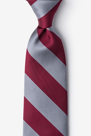 Burgundy & Gray Stripe