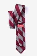 Burgundy & Gray Stripe Extra Long Tie Photo (1)