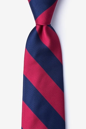 Burgundy & Navy Stripe Tie