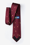 Checkmate Burgundy Extra Long Tie Photo (2)