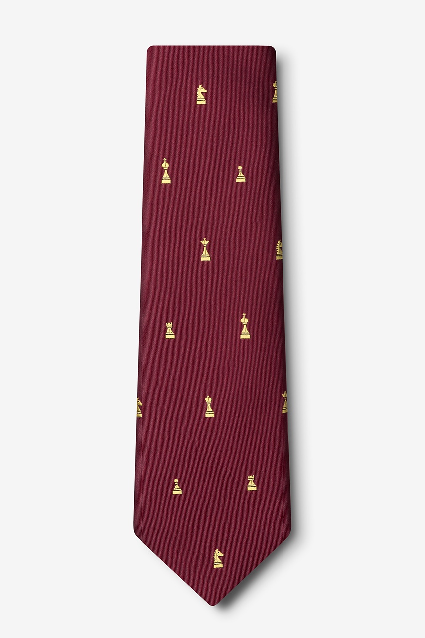 Checkmate Burgundy Tie Photo (1)