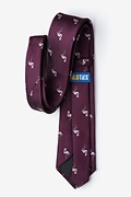 Flamingos Burgundy Extra Long Tie Photo (2)