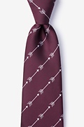 Flying Arrows Burgundy Extra Long Tie Photo (0)