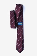 Flying Arrows Burgundy Skinny Tie Photo (1)