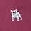 Burgundy Microfiber French Bulldog Extra Long Tie