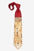 Lions Burgundy Tie Photo (2)