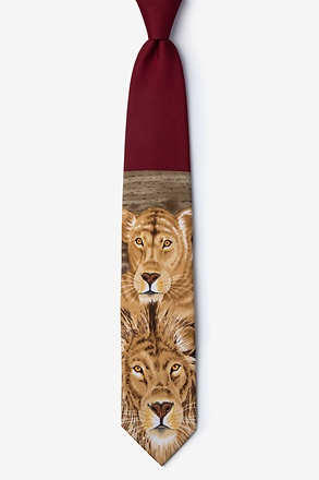 _Lions Burgundy Tie_