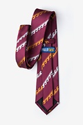 Ocean Waves Burgundy Extra Long Tie Photo (2)