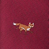 Burgundy Microfiber Prowling Foxes