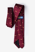 Prowling Foxes Burgundy Extra Long Tie Photo (1)