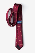 Prowling Foxes Burgundy Skinny Tie Photo (1)